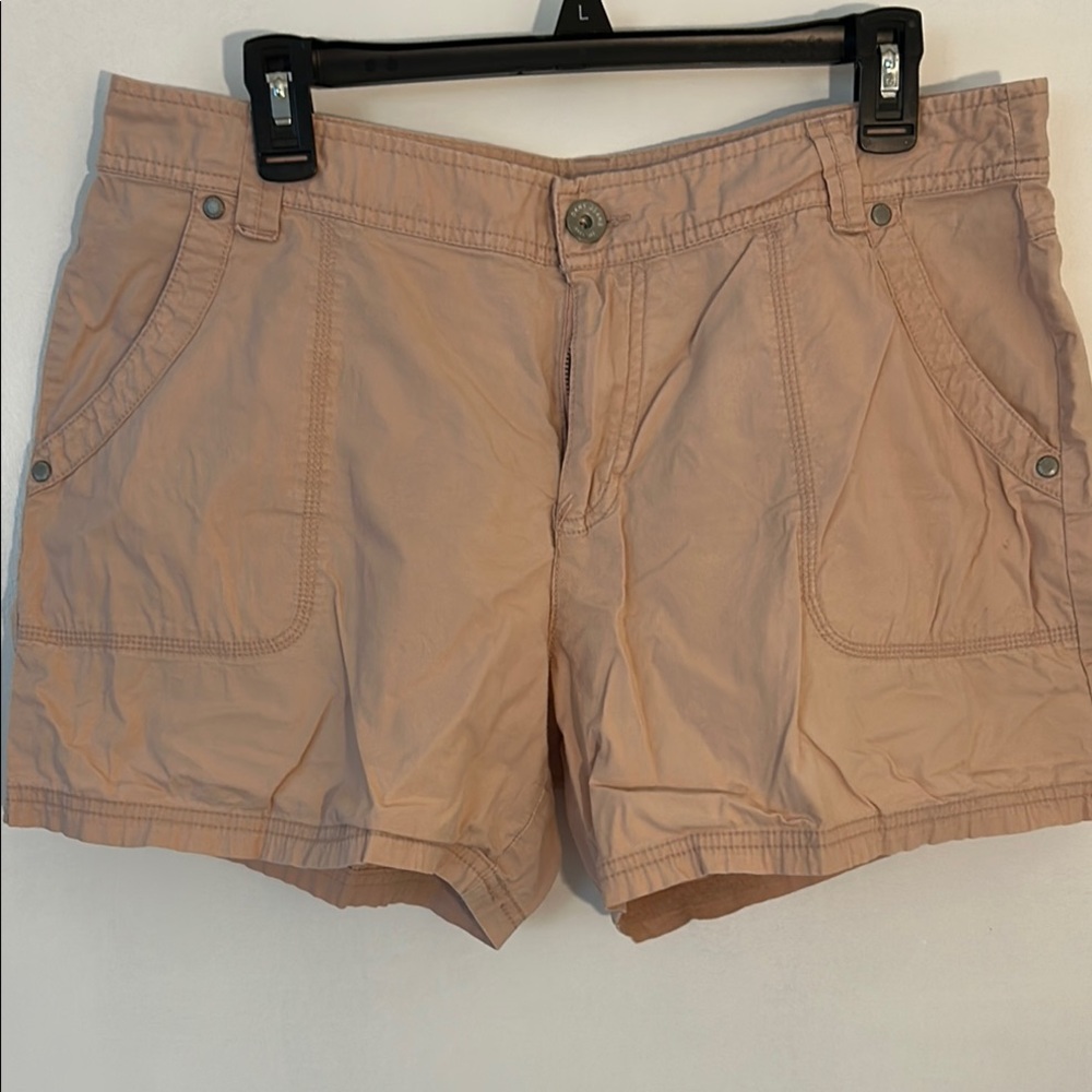 DKNY Tan Cargo Shorts Cotton Blend Summer Essential